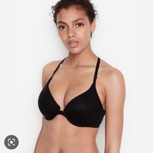 Victoria's secret lace back Racer back Push up black bra